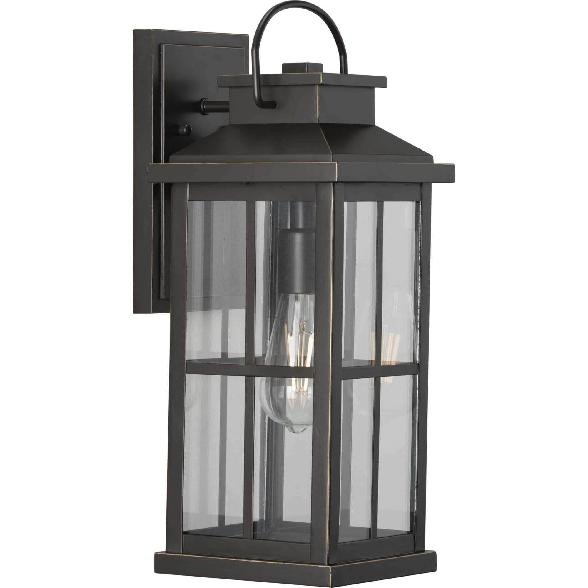 Williamston 1 Light 18 inch Antique Bronze Outdoor Wall Lantern, Large