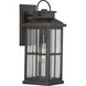 Williamston 1 Light 18 inch Antique Bronze Outdoor Wall Lantern, Large