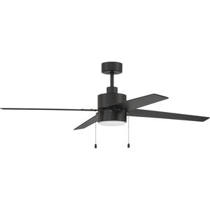 Terie 52 inch Flat Black with Flat Black/Greywood Blades Ceiling Fan, Blades Included