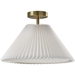 Scarlet 17 inch Antique Brass Flush Mount Ceiling Light