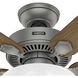 Swanson 44 inch Matte Silver with Autumn Walnut/Natural Wood Blades Ceiling Fan