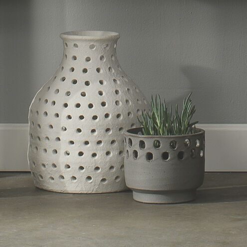 Perforated Grey Pot