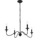 Rohan 4 Light 30 inch Matte Black Chandelier Ceiling Light