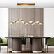 Moon LED 70 inch Brass Chandelier Ceiling Light