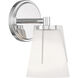 Allure 1 Light 6.25 inch Chrome Vanity Light Wall Light