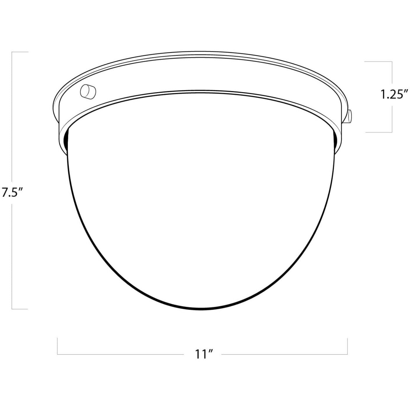 Bay Harbor 1 Light 11 inch Oil Rubbed Bronze Flush Mount Ceiling Light