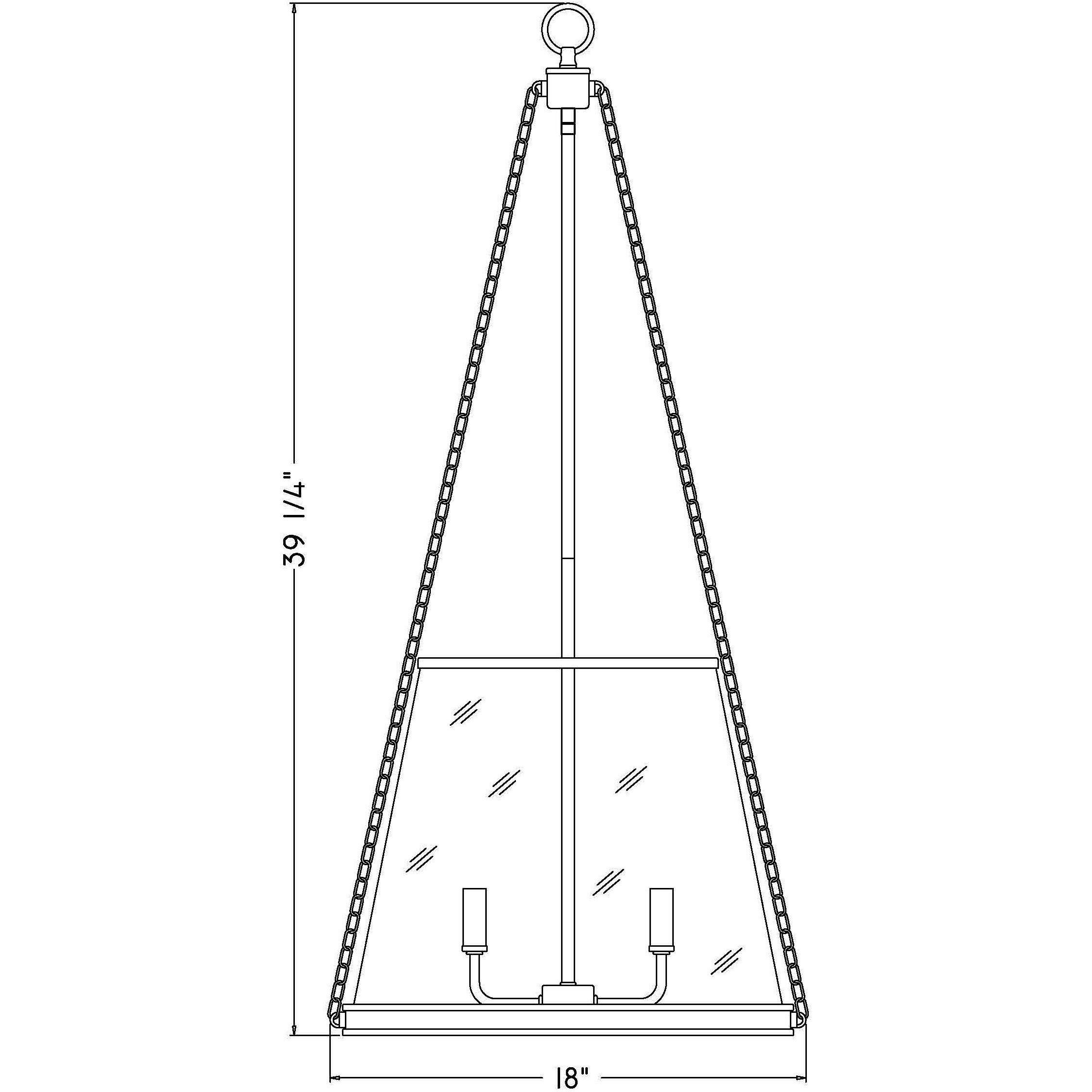 Prescott 4 Light 18 inch Polished Nickel Pendant Ceiling Light