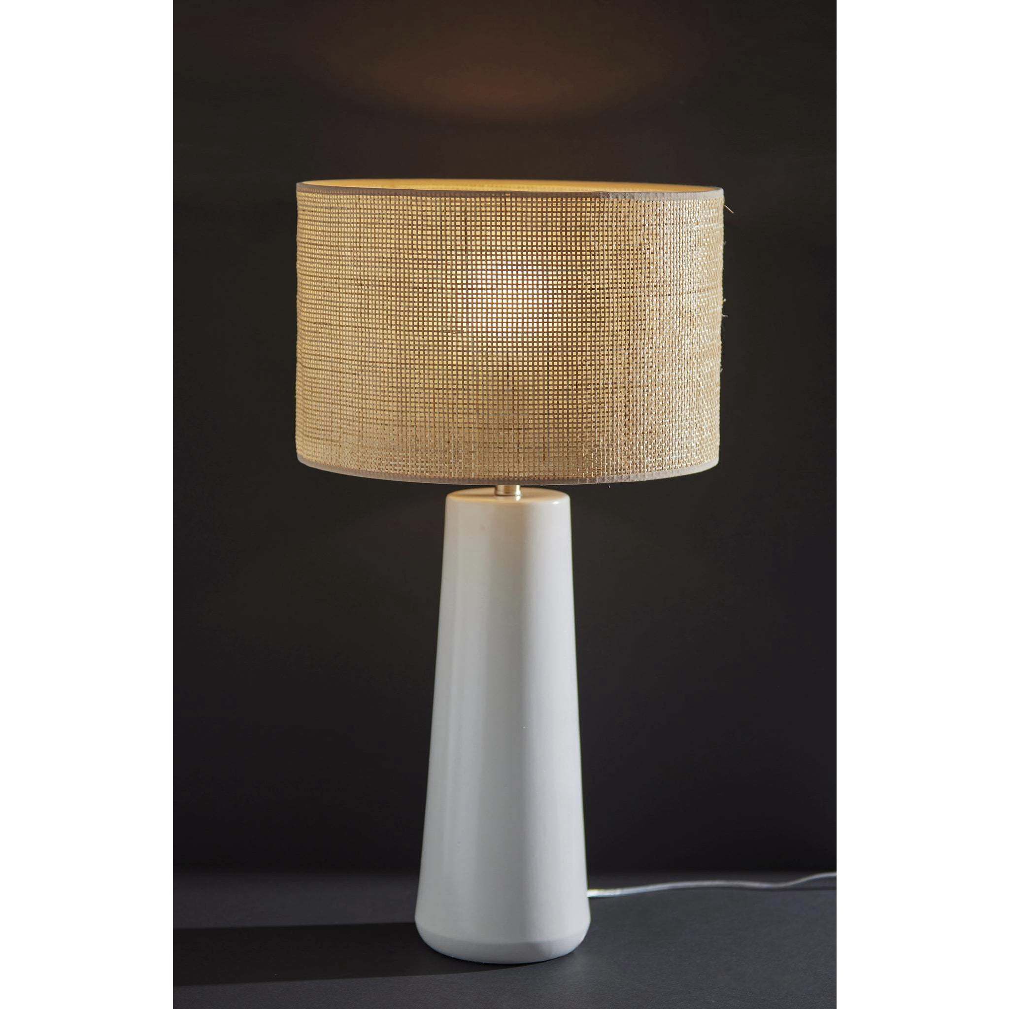 Sheffield 30 inch 150.00 watt White Table Lamp Portable Light, Tall