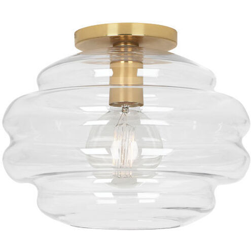 Horizon 1 Light 11.75 inch Clear Glass Flushmount Ceiling Light