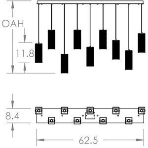 Downtown Mesh 9 Light Island Light