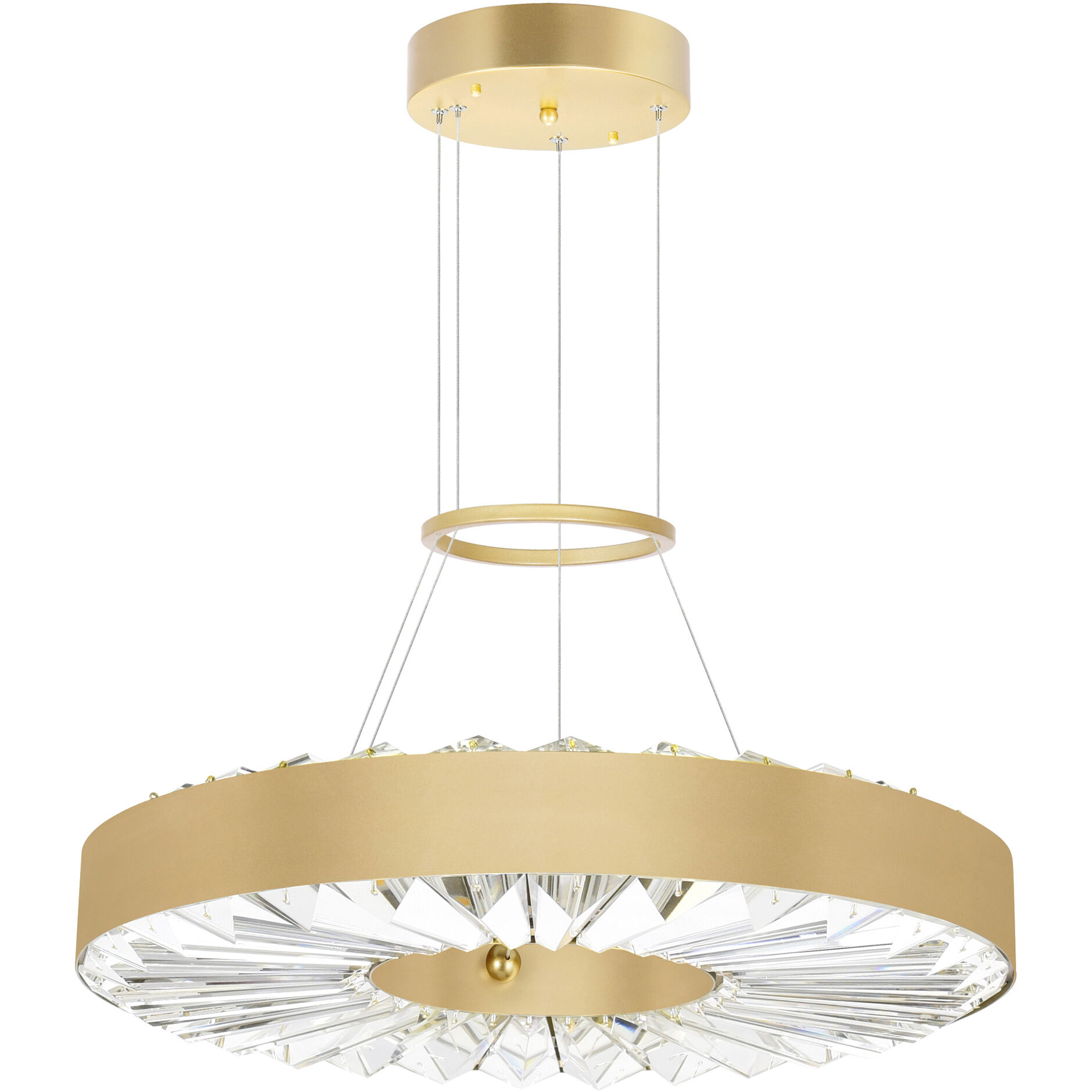 Bjoux LED 16 inch Brass Down Chandelier Ceiling Light