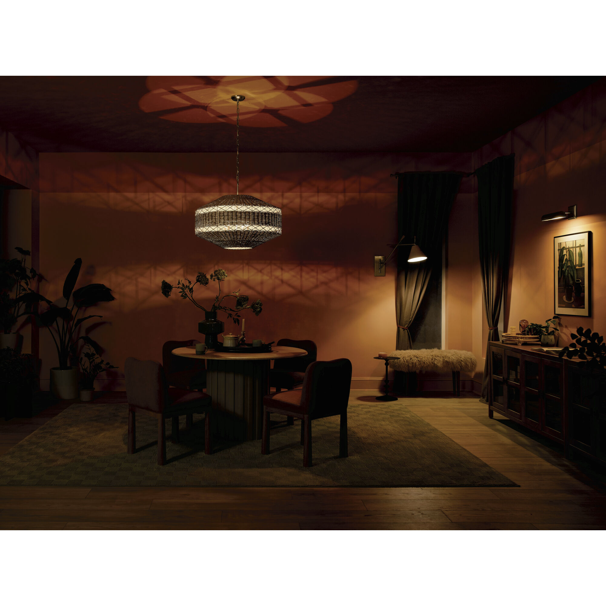 Lulo 4 Light Champagne Bronze Pendant Ceiling Light