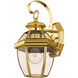 Monterey 1 Light 12.5 inch Polished Brass Outdoor Wall Lantern