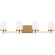 Sean Lavin Zire 4 Light 34 inch Satin Brass Wall Bath Fixture Wall Light