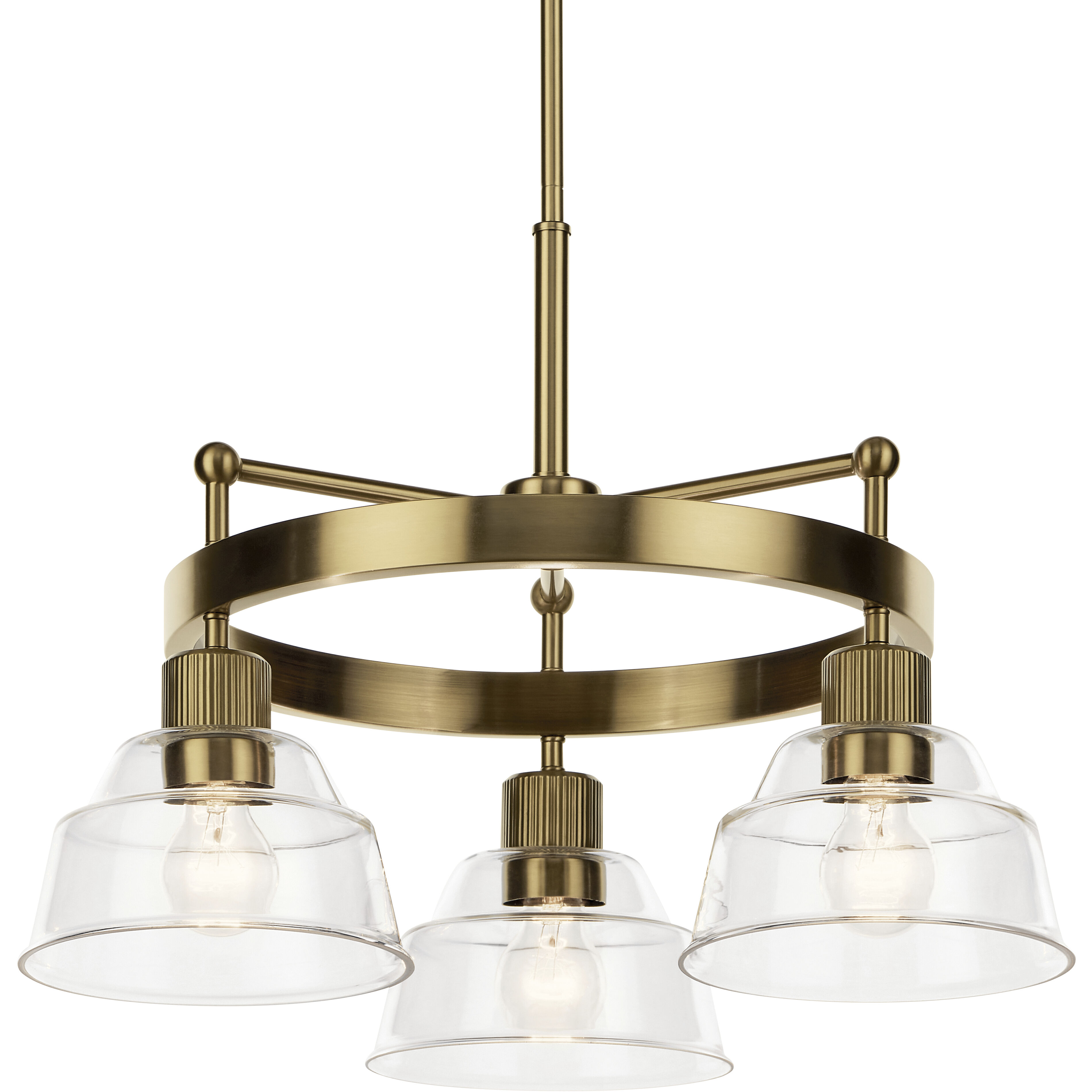 Eastmont 3 Light 23.25 inch Brushed Brass Chandelier Ceiling Light, Small