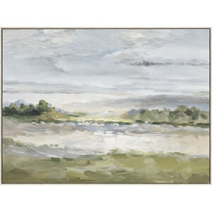 Acton Meadow Gray with Green and Wood Tone Framed Wall Art