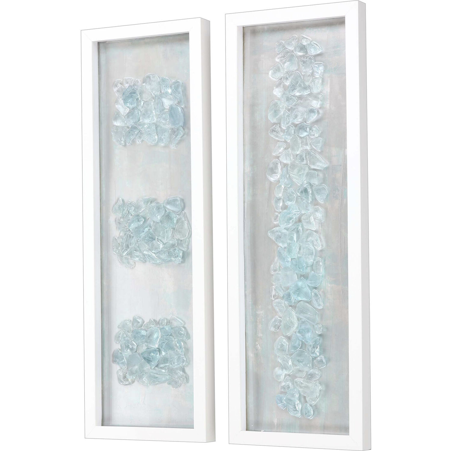 Rocky II Blue and White and Metallic Framed Art, The Studio