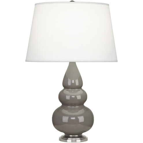 Small Triple Gourd 24.38 inch 150.00 watt Smoky Taupe Accent Lamp Portable Light in Antique Silver