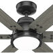 Gravity 72 inch Matte Black with Dark Gray Oak/Matte Black Blades Ceiling Fan