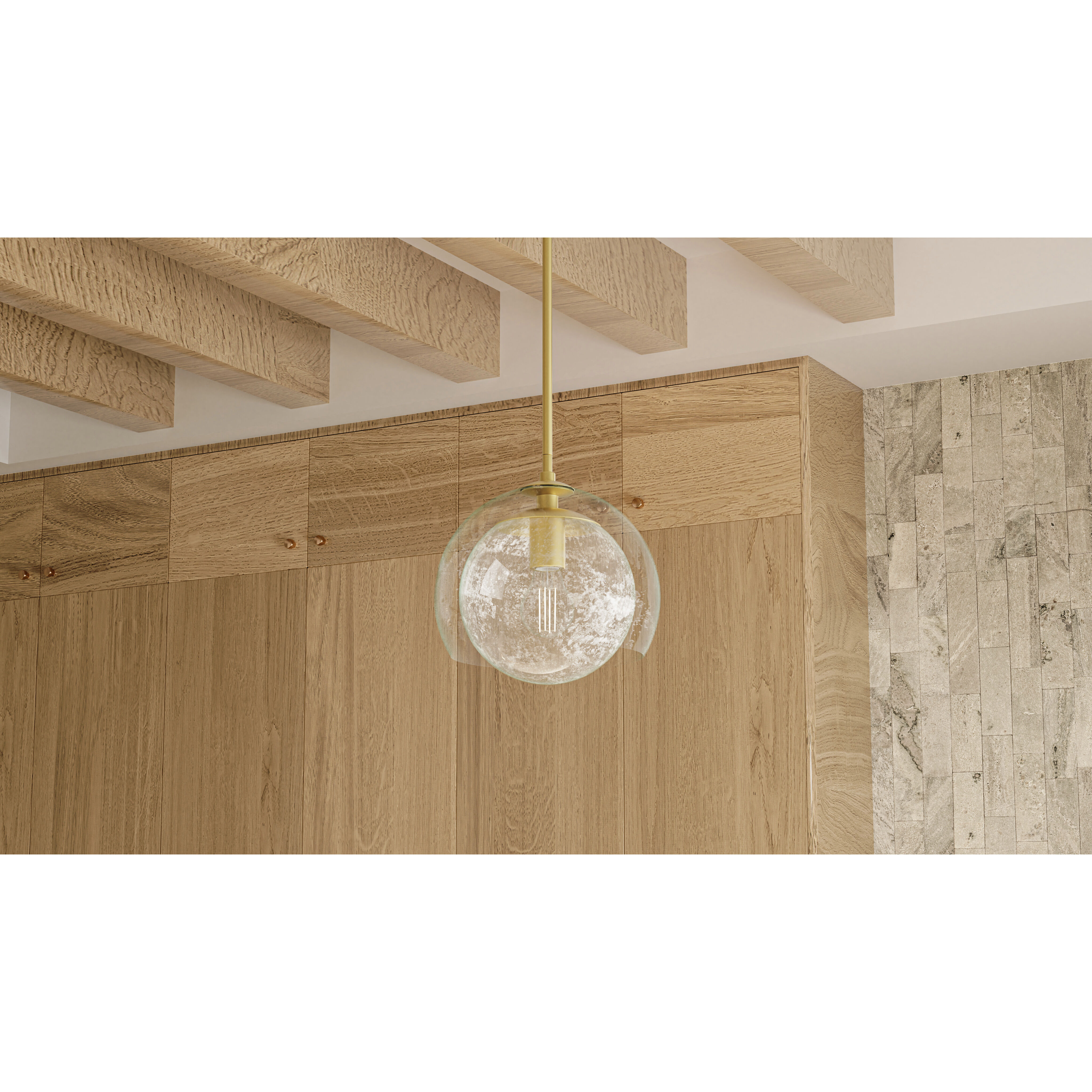 Eslinger 1 Light 10 inch Brushed Gold Mini Pendant Ceiling Light, Small
