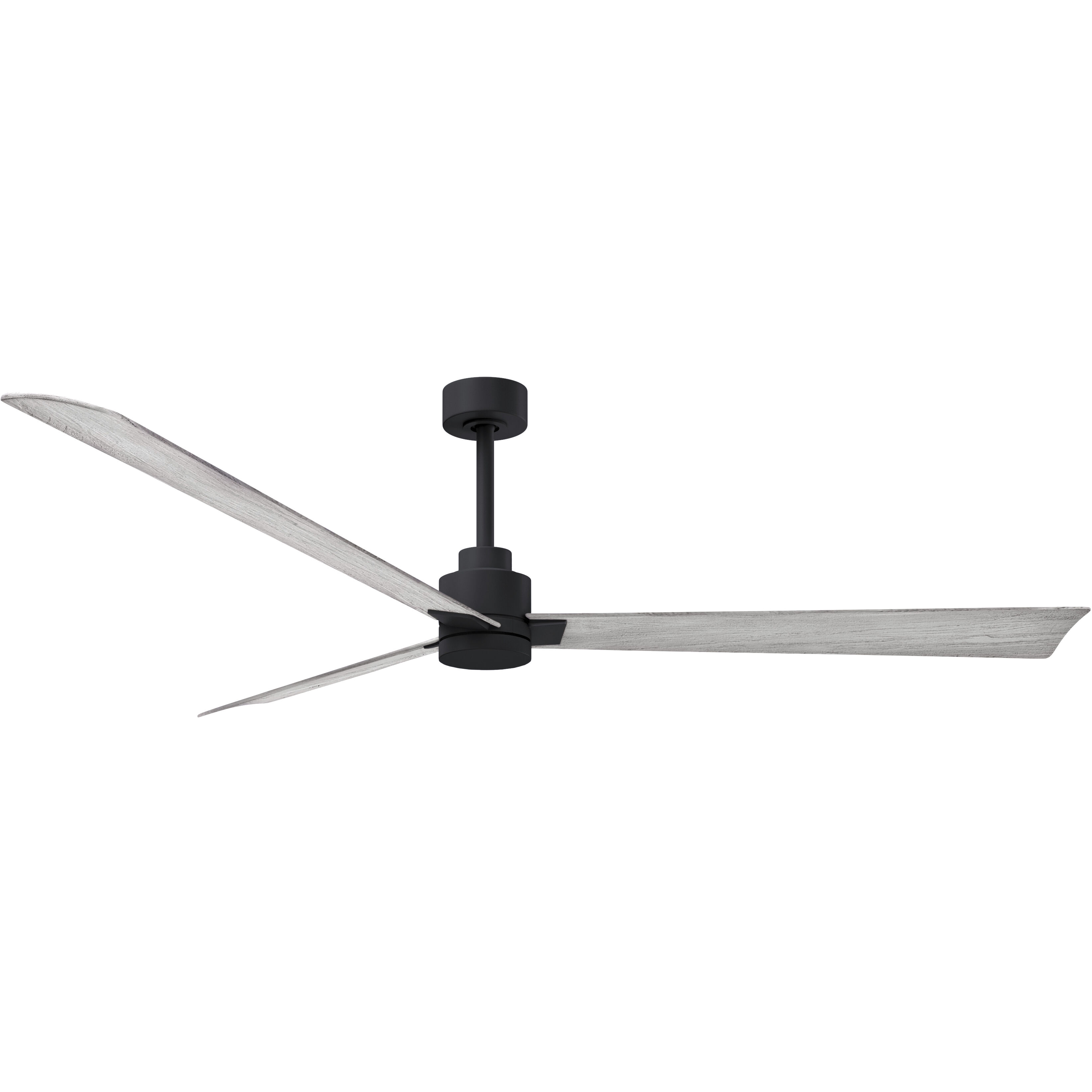 Atlas Alessandra 72 inch Matte Black with Barn Wood Tone Blades Ceiling Fan