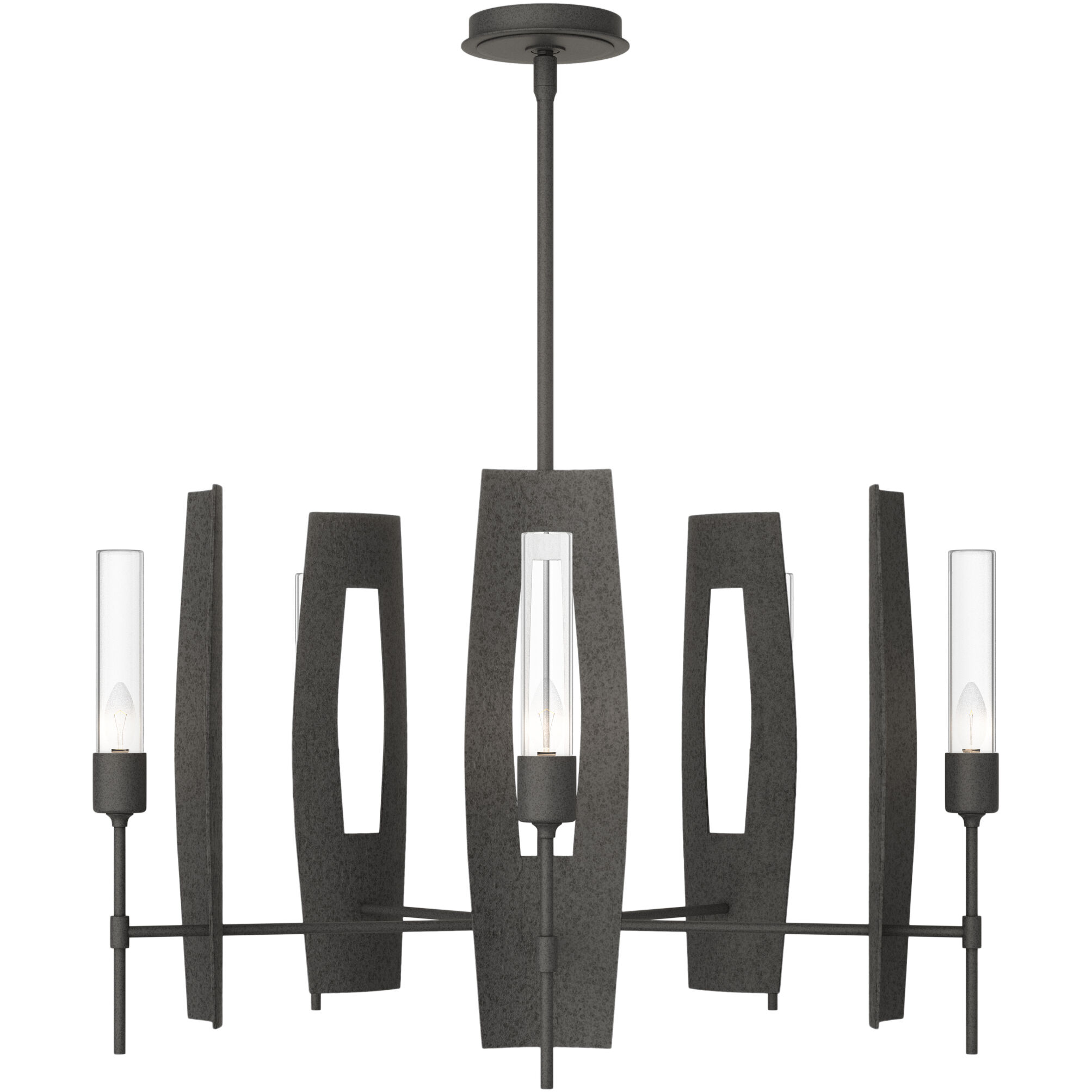 Passage 5 Light 30.3 inch Natural Iron Circular Pendant Ceiling Light in Clear