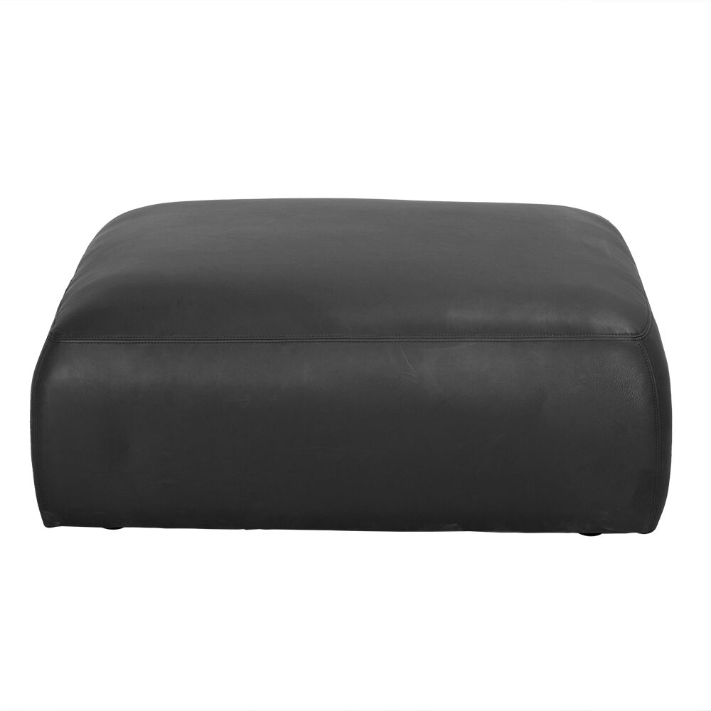 Augustus Santosa Matte Black Modular Sofa, Ottoman