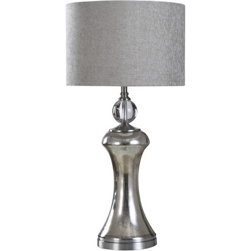 Eason 37 inch 150.00 watt Silver/Semi-Translucent/Heathered Grey Table Lamp Portable Light