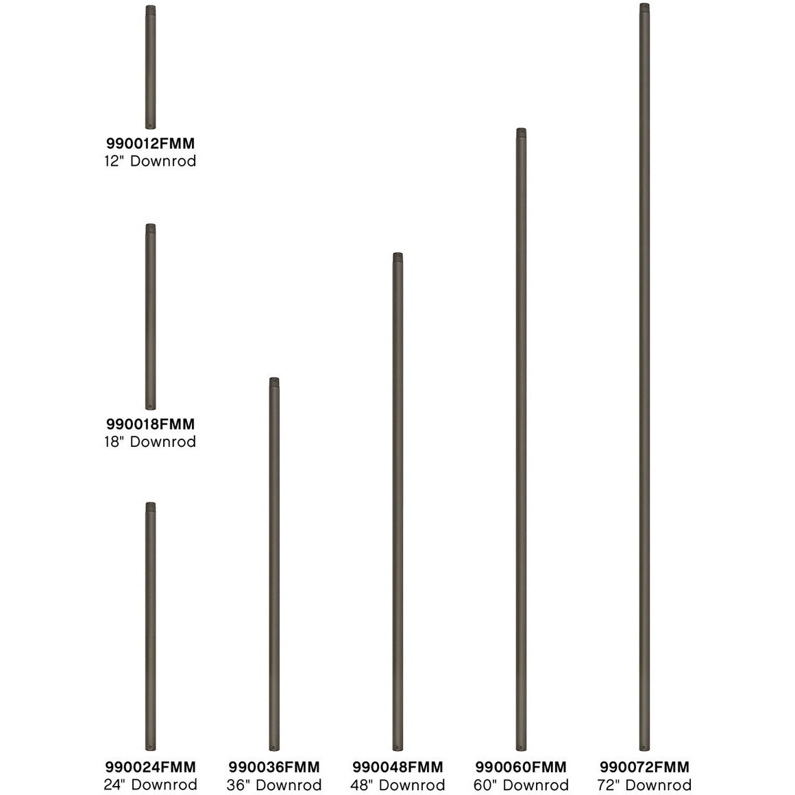 Downrod Metallic Matte Bronze Fan Downrod