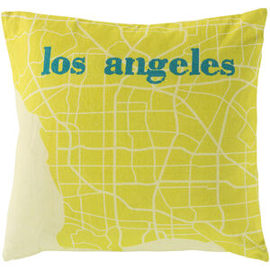 City Maps 18 inch Teal, Lime Pillow Kit