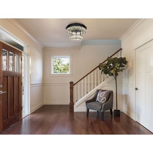 Monroe 2 Light 18 inch Black Flush Mount Ceiling Light