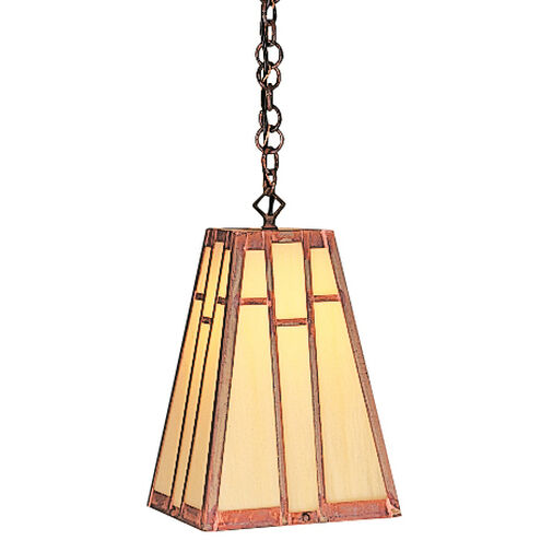Asheville 1 Light 8 inch Pewter Pendant Ceiling Light in Amber Mica