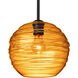 Wave 10 1 Light Black Cord Pendant Ceiling Light