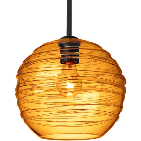 Wave 10 1 Light Black Cord Pendant Ceiling Light
