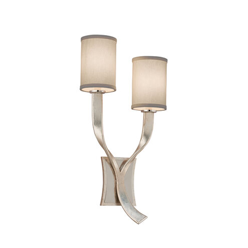 Roxy 2 Light 12 inch Modern Silver Wall Sconce Left Wall Light