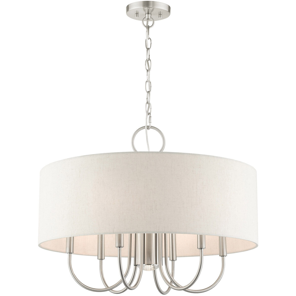 Blossom 7 Light 24 inch Brushed Nickel Pendant Chandelier Ceiling Light