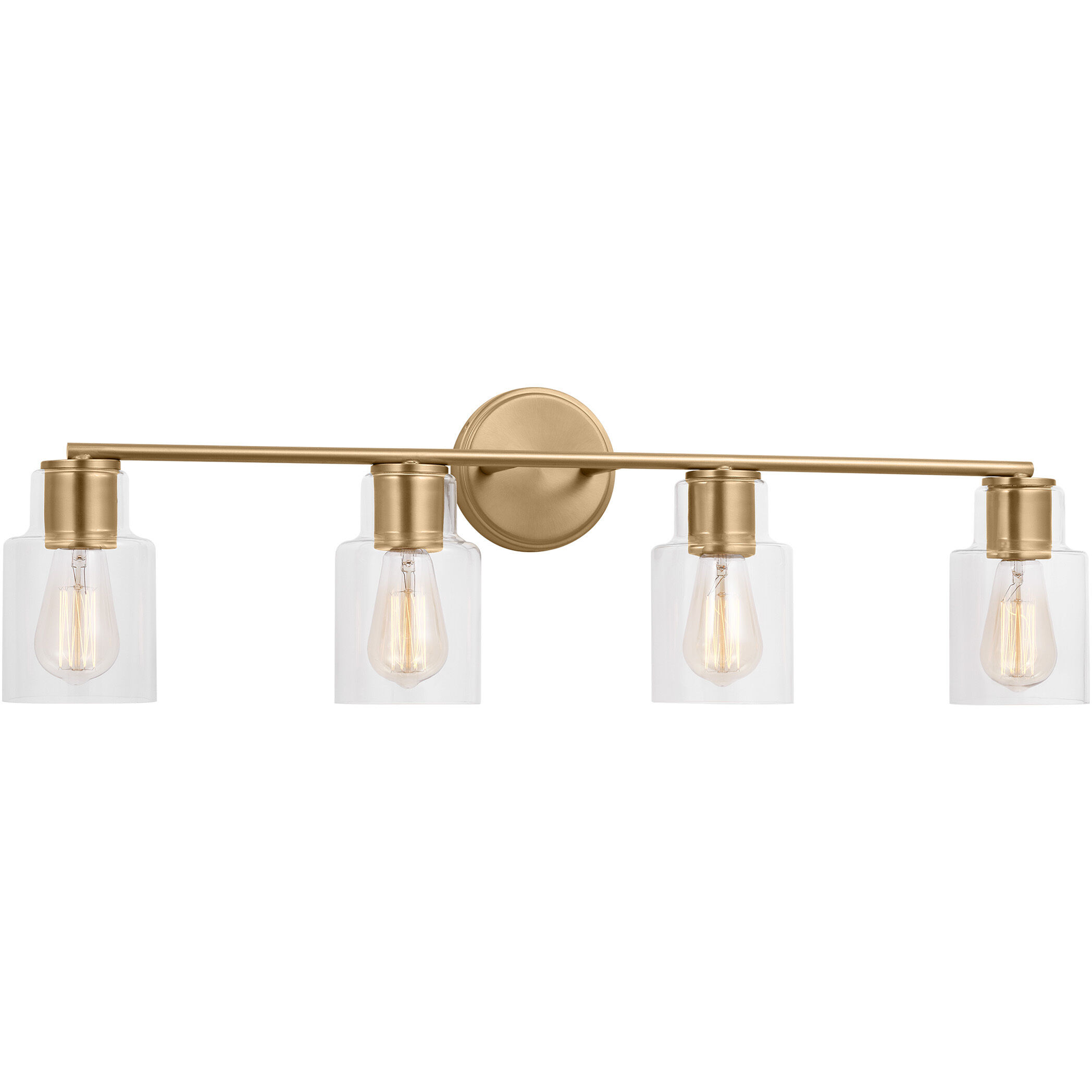 Drew & Jonathan Sayward 4 Light 32.38 inch Satin Brass Wall Bath Fixture Wall Light