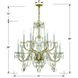 Traditional Crystal 12 Light 31 inch Polished Brass Chandelier Ceiling Light in Clear Italian