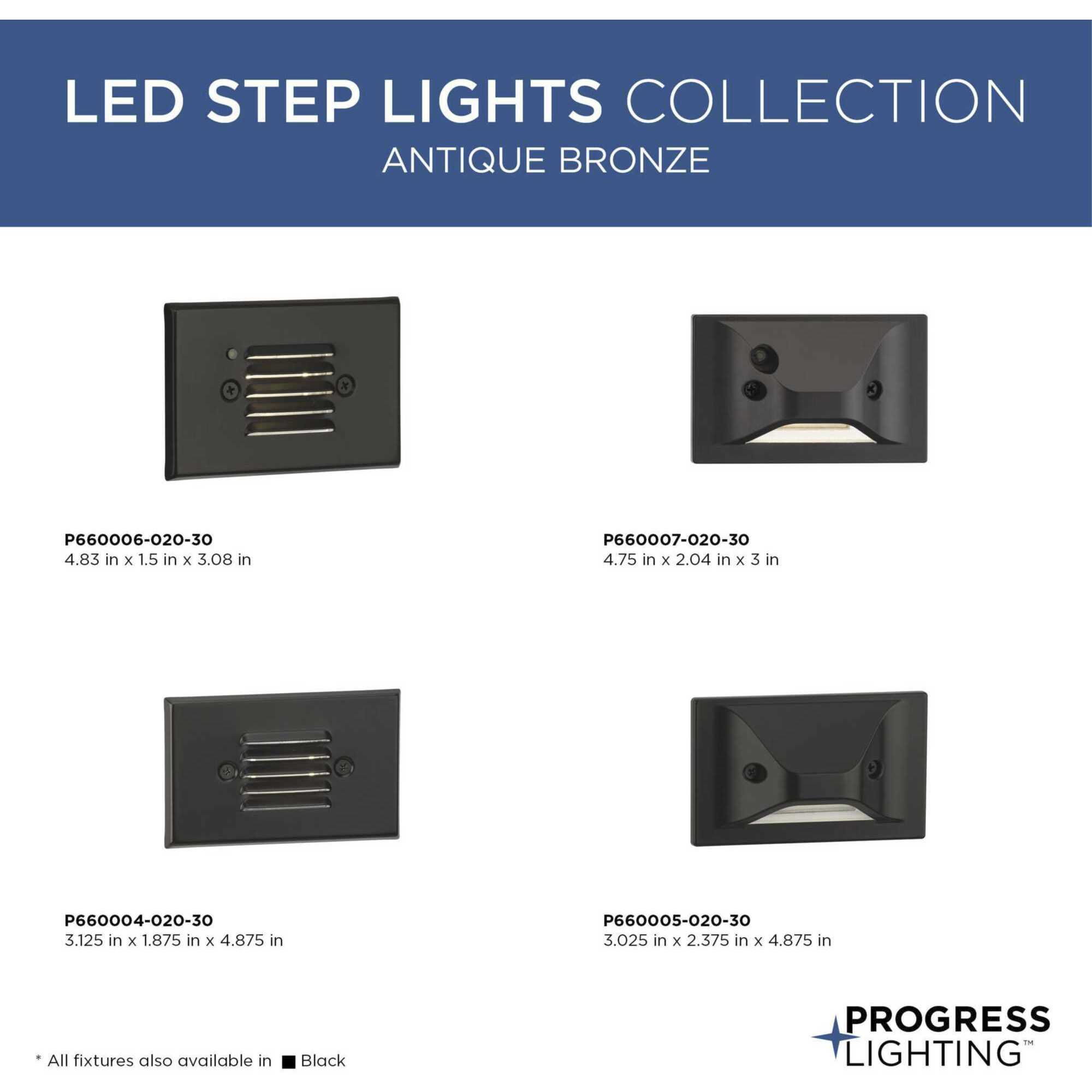 LED Step Lights 120 4.50 watt Antique Bronze Outdoor Step Light