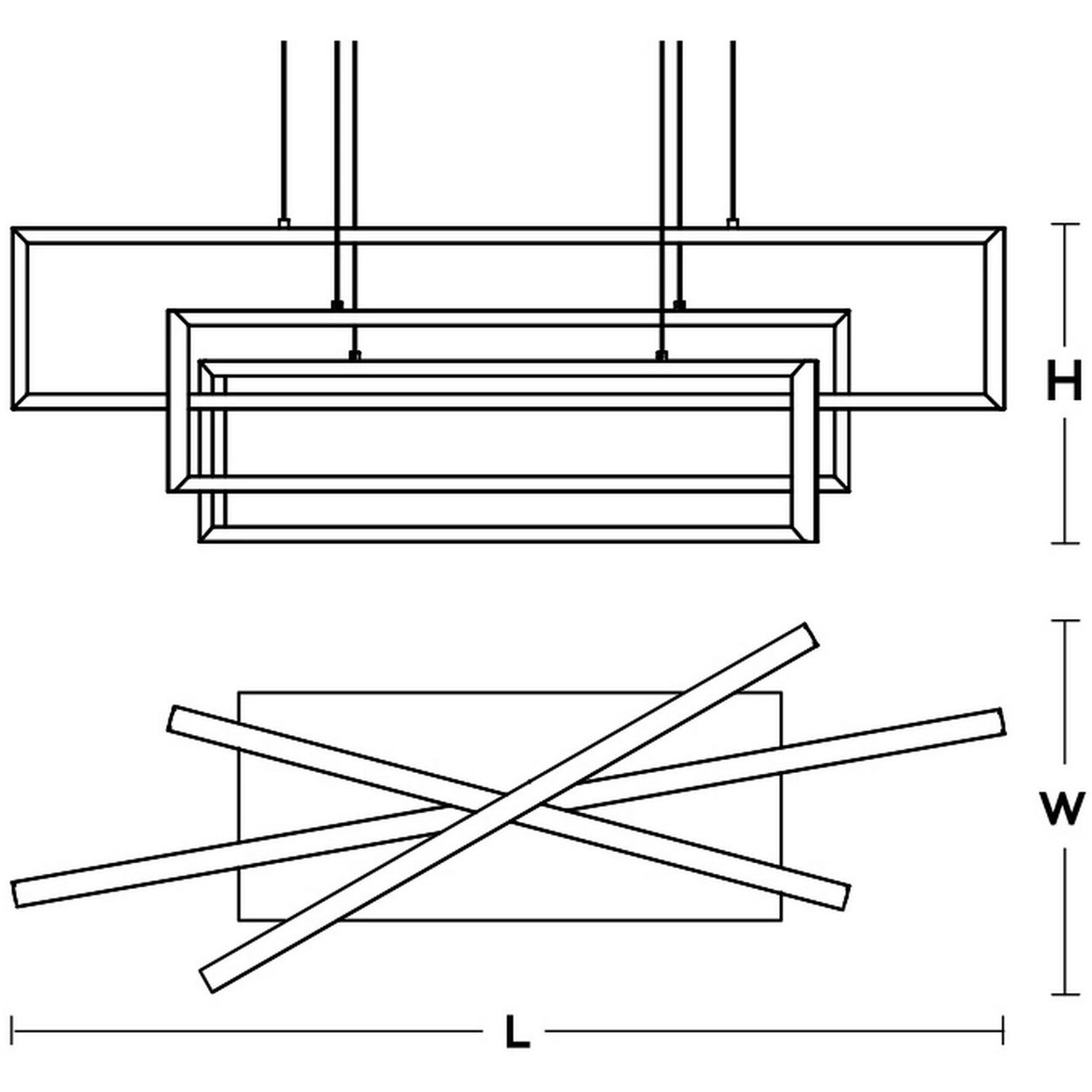 Cole LED 39 inch Black Linear Pendant Ceiling Light