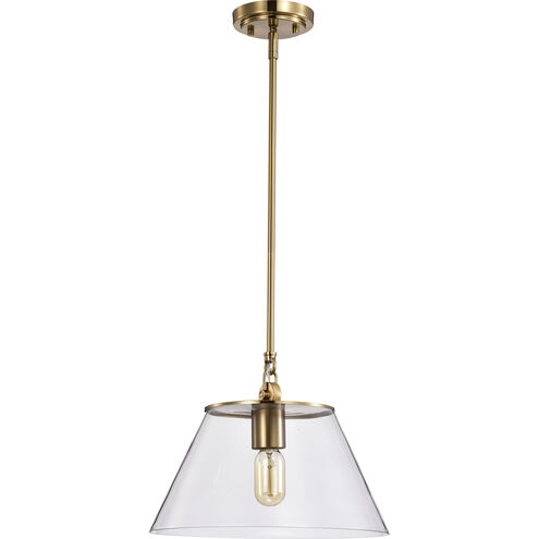 Dover 1 Light 14 inch Vintage Brass Pendant Ceiling Light