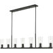 Titus 7 Light 63.5 inch Matte Black Linear Chandelier Ceiling Light