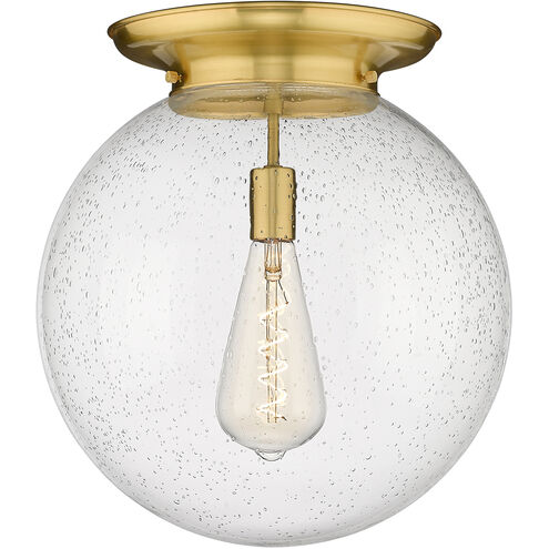 Beacon 1 Light 15.75 inch Satin Gold Flush Mount Ceiling Light