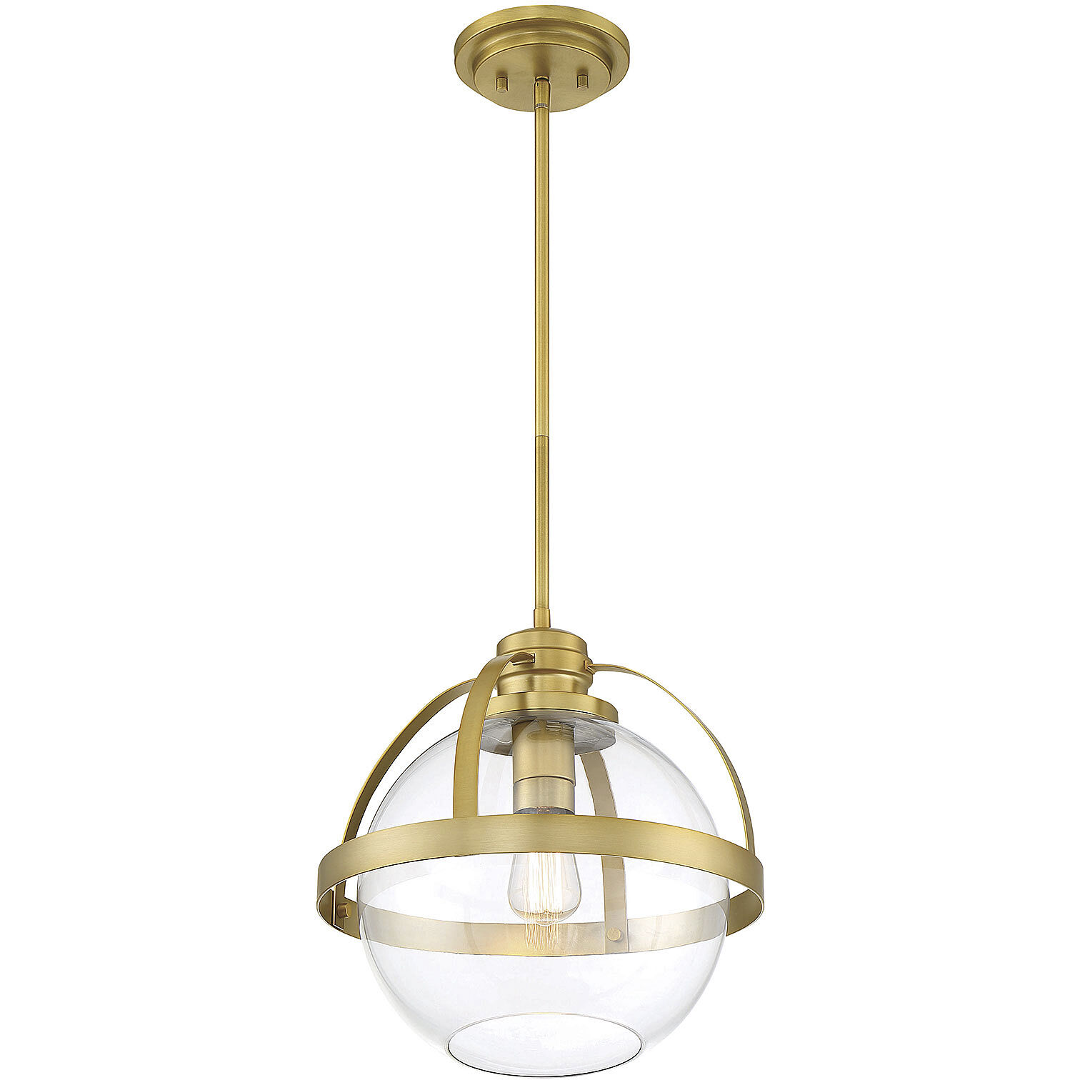 Pendleton 1 Light 14 inch Warm Brass Pendant Ceiling Light, Essentials