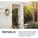 Coastal Elements Republic Outdoor Wall Mount Lantern in Black, Non-LED, Estate Series
