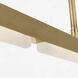 Kelly by Kelly Wearstler Linea Linear Chandelier Ceiling Light in Hand Rubbed Antique Brass