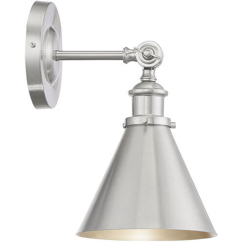 Glenn 9 inch 60.00 watt Satin Nickel Adjustable Wall Sconce Wall Light, Essentials