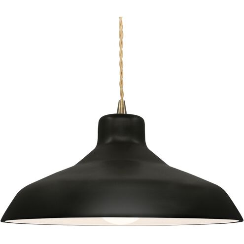 Radiance LED 15.5 inch Carbon Matte Black and Antique Brass Pendant Ceiling Light