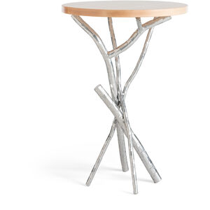 Brindille 18 inch Oil Rubbed Bronze Accent Table in Maple Natural, Wood Top