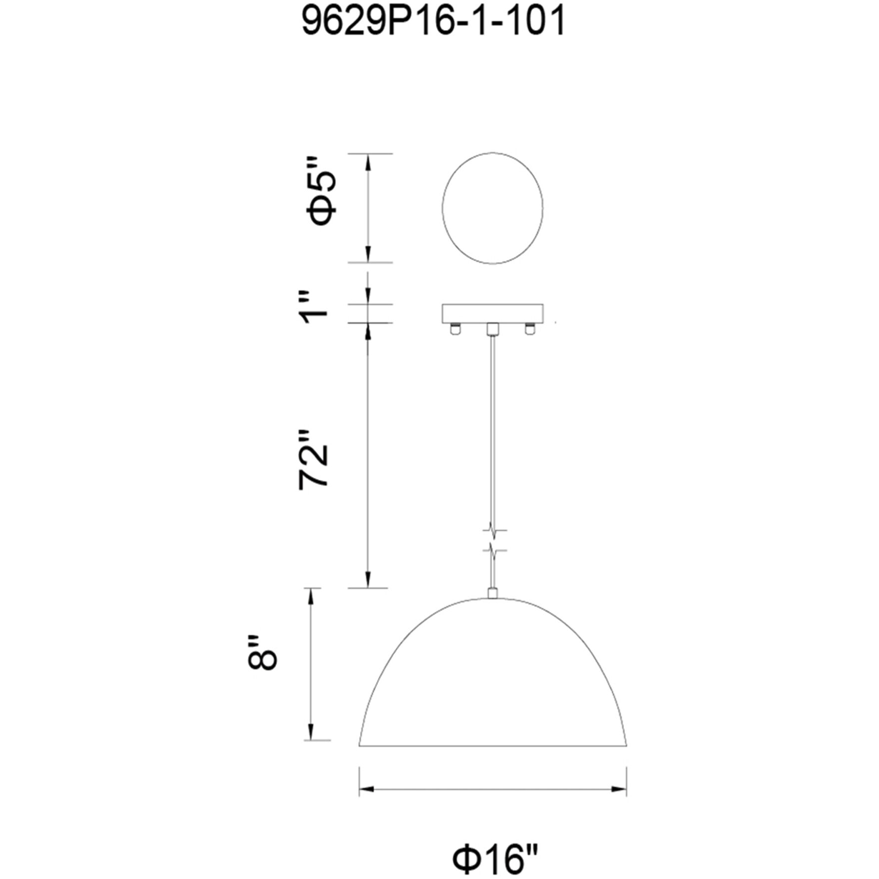Modest 1 Light 16 inch Black Down Pendant Ceiling Light